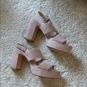 Stuart Weitzman Suede Platform Sandals